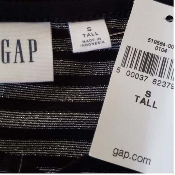 NEW GAP Metallic Stripe Twist-Knot Midi Dress SZ S - Picture 7 of 11